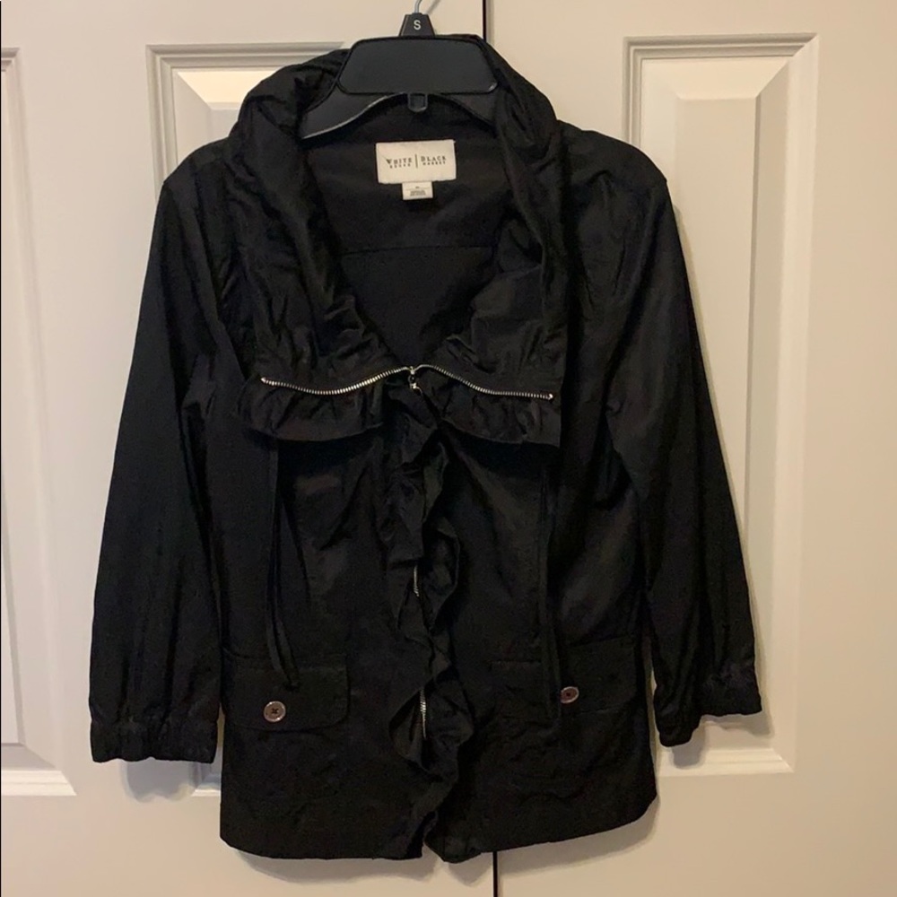 Black lightweight black nylon Jacket